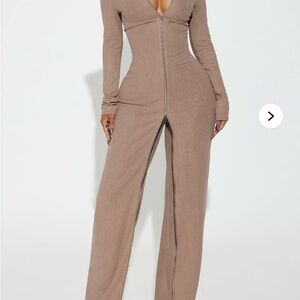 Elegant Tan Jumpsuit